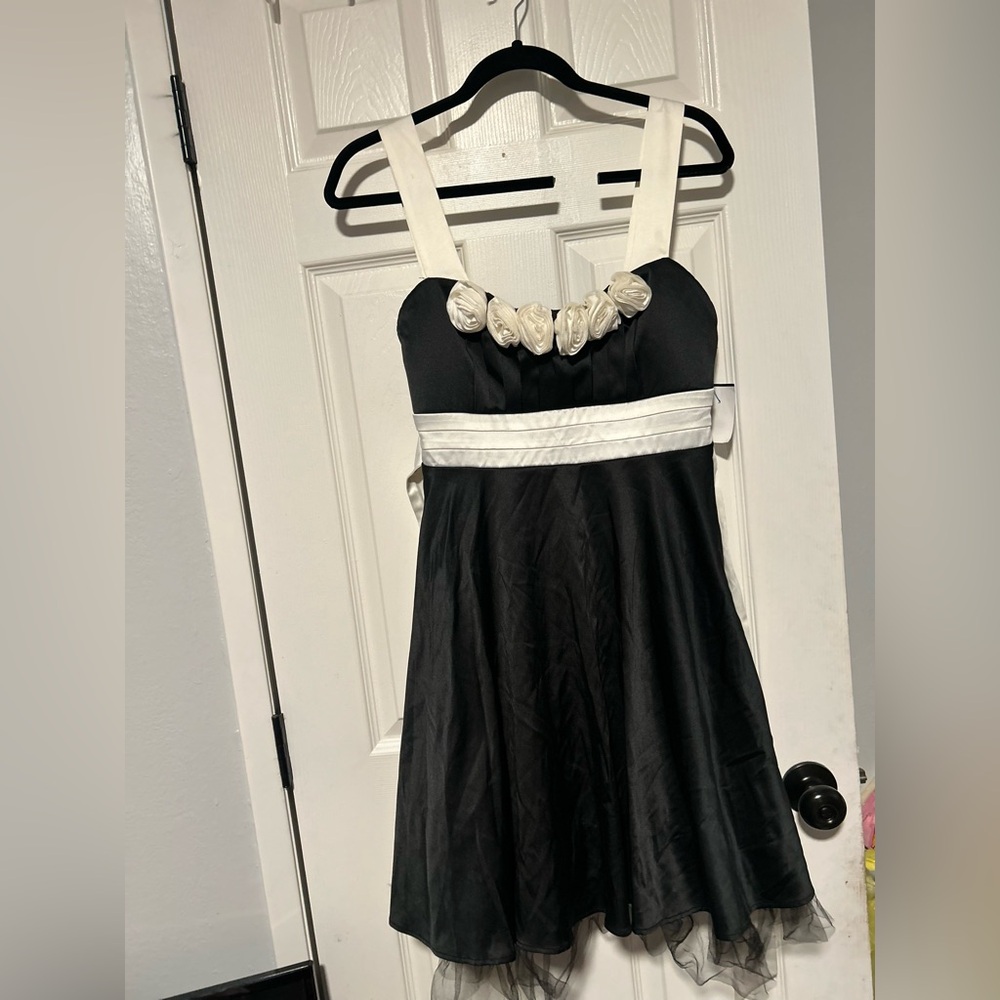 My Michelle Black and Cream Mini Dress
